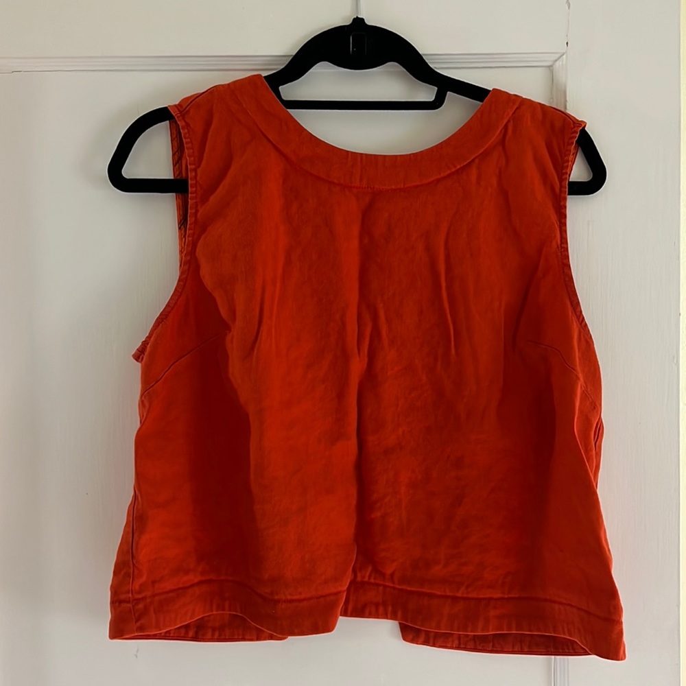Maeve Anthropolgie rust orange top size large